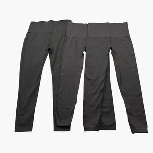 Spanx Leggings Womens XL Lot of 3 Black Seamless High Waisted Compression